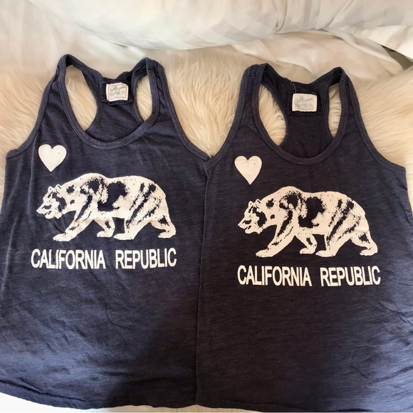 Reflex California Tank Top Beach Bear Shirt Large nwot - Picture 2 of 9